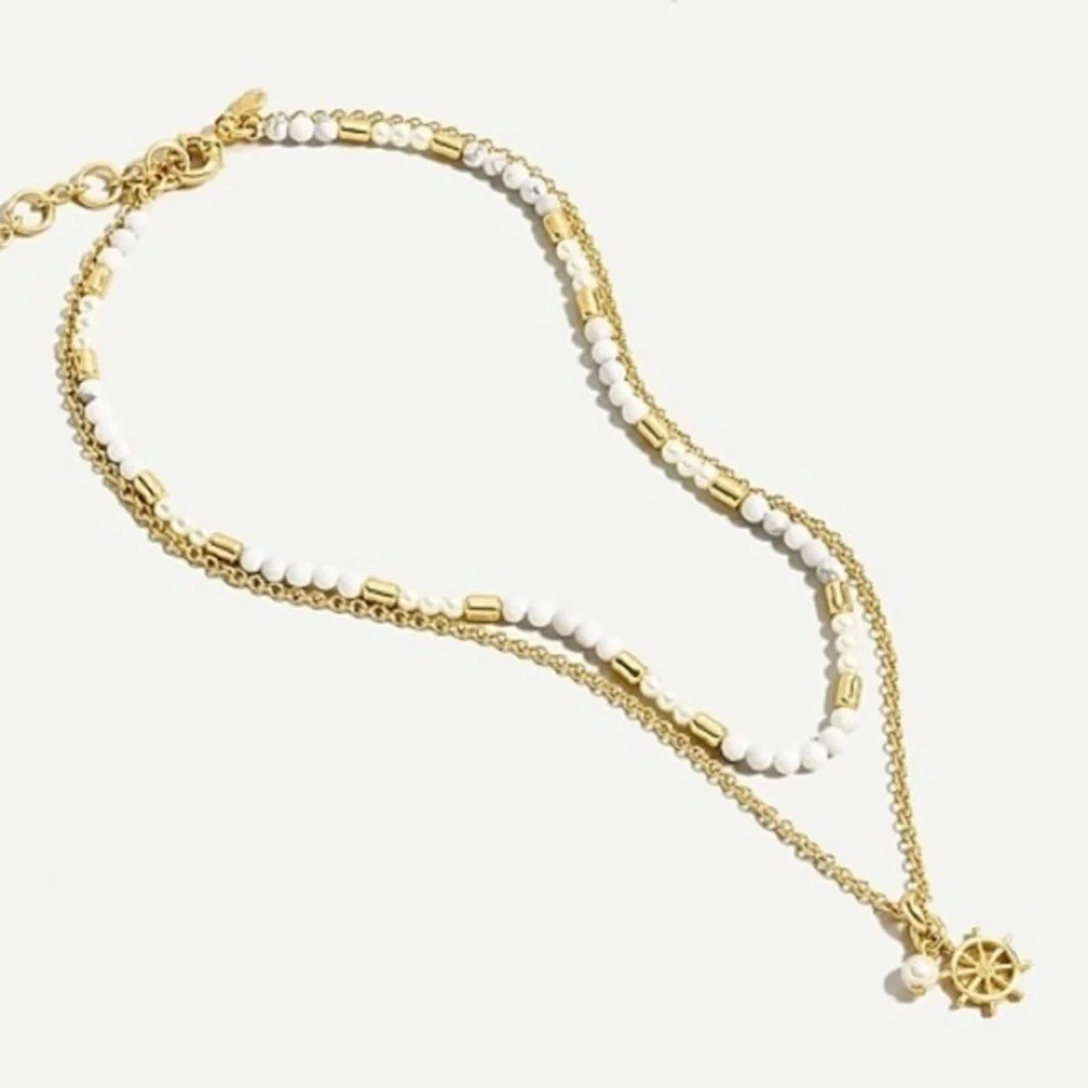 J. Crew Sea Breeze Layered Pearl Necklace